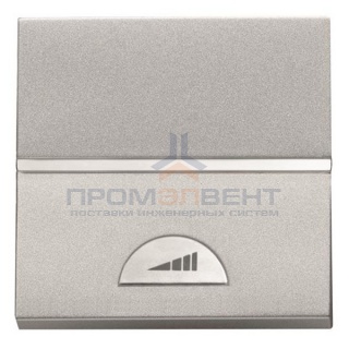 Светорегулятор электронный клавишный 40-450 Вт 2 модуля ABB Zenit, серебристый