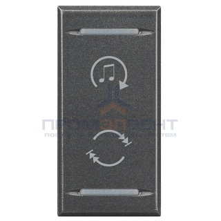 Axolute Подсвечиваемая клавиша, функции звуковой системы - 1 модуль, цвет антрацит