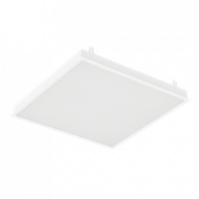 Светодиодный светильник "ВАРТОН" грильято подвесной 588*588*50мм 54 ВТ 6500К с планками для подвеса С РАМКОЙ с функцией аварийного освещения