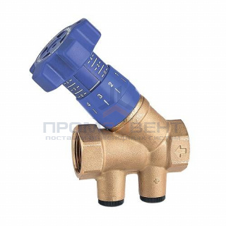 Вентиль балансировочный Cimberio 787OT/2R - 1"1/4 (ВР/ВР, PN25, Tmax 120°C, отводы с заглушками)