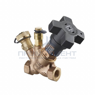 Вентиль регулирующий Oventrop Hydrocontrol VTR (25 бар) - Ду20 (ВР/ВР, с ниппелем и шаровым краном)