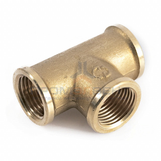 Тройник латунный резьбовой равнопроходный STOUT (ВР) - 1"
