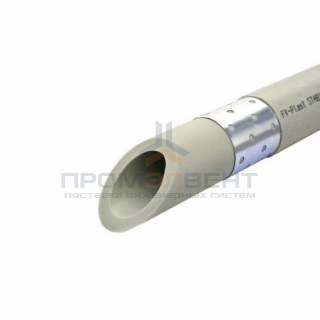 Труба полипропиленовая армированная алюминием FV-Plast STABI - 32×4,8 (PN20, штанга 4м, цв.серый)