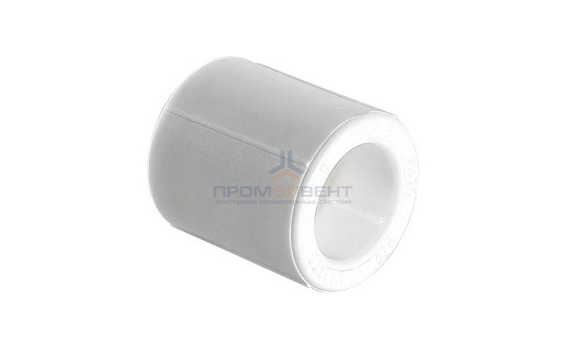 Муфта VALTEC VTp.703 - 50 (для полипропиленовых труб под пайку, цвет белый)