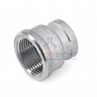 Муфта латунная резьбовая переходная STOUT - 1"1/4 x 1" (никелированная)