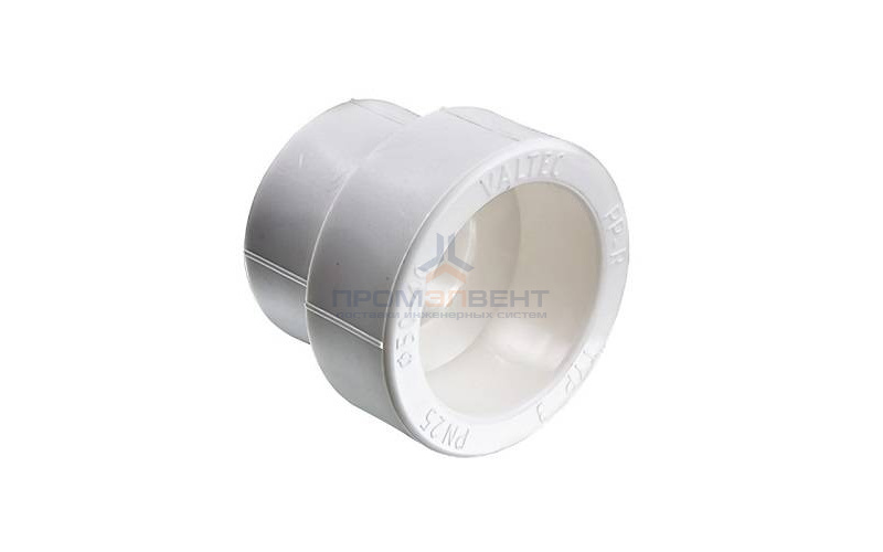 Муфта редукционная VALTEC VTp.705 - 50 x 25 (для полипропиленовых труб под пайку, цвет белый)
