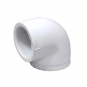 Отвод 90° Fusitek - 63 (для полипропиленовых труб под пайку, цвет белый)