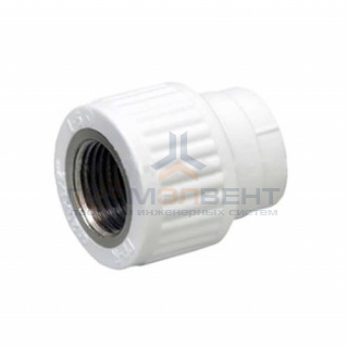 Переход на внутреннюю резьбу Fusitek - 25 x 3/4" (для полипропиленовых труб, цвет белый)