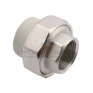 Переход на внутреннюю резьбу разъемный FV-Plast - 40 x 1"1/4 (для полипропиленовых труб, цвет серый)