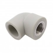 Переход на внутреннюю резьбу угловой FV-Plast - 25 x 1/2" (для полипропиленовых труб, цвет серый)