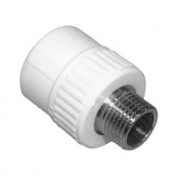 Переход на наружную резьбу KALDE - 25 x 3/4" (для полипропиленовых труб, цвет белый)