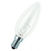 Лампа накаливания свеча Osram CLASSIC B CL 15W E14 прозрачная