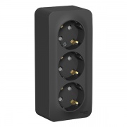 Розетка 3-ая с заземлением со шторками Blanca Schneider Electric 16А 250В антрацит изол.пластина