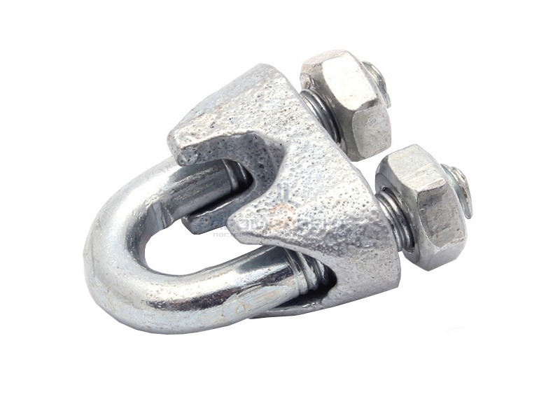 Зажим стальной 6мм DIN741 для троса оцинкованный