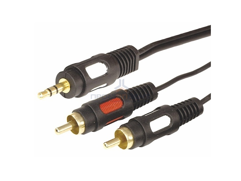 Шнур 3.5 Stereo Plug-2RCA Plug 7М GOLD