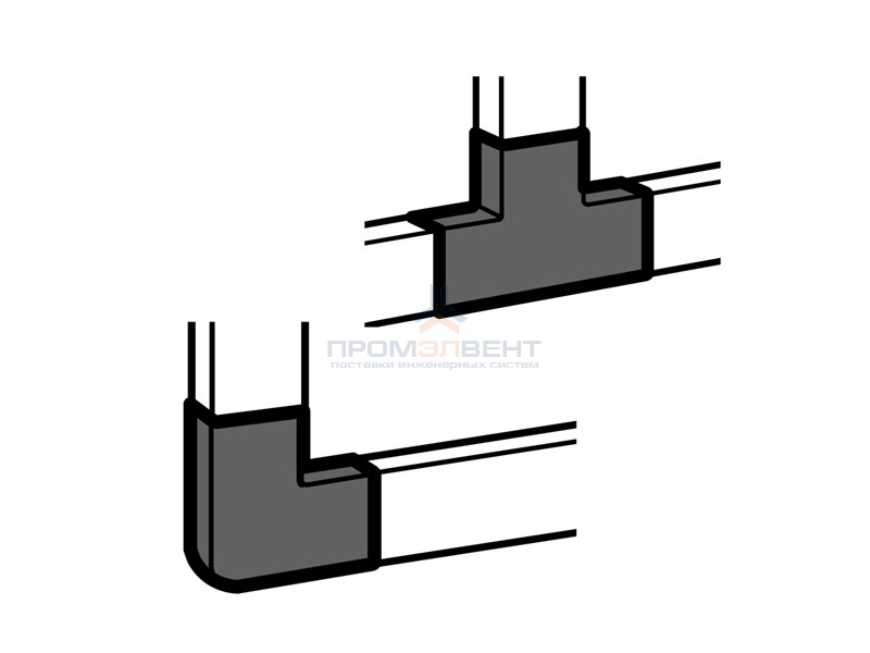 Угол плоский/тройник 60x40мм Legrand METRA