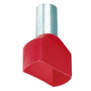 Наконечник-гильза двойная изолированная НШВИ2 10,0кв.мм - 14мм красный (100шт) DKC