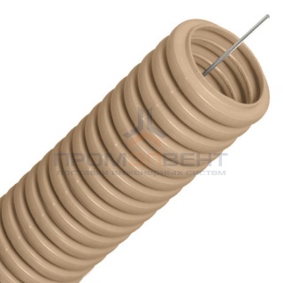 Труба гофрированная ПВХ д25 под дерево (сосна) с протяжкой (бухта 50м)