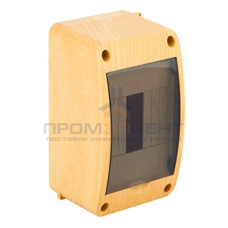 Щит распределительный навесной Тyco на 4 модуля под дерево "Бук" 140х90х85мм